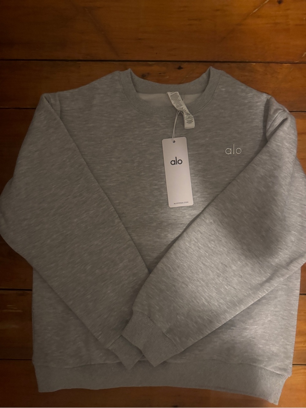 ALO Yoga Men’s Crewneck Sweatshirt in Light Heather Gray